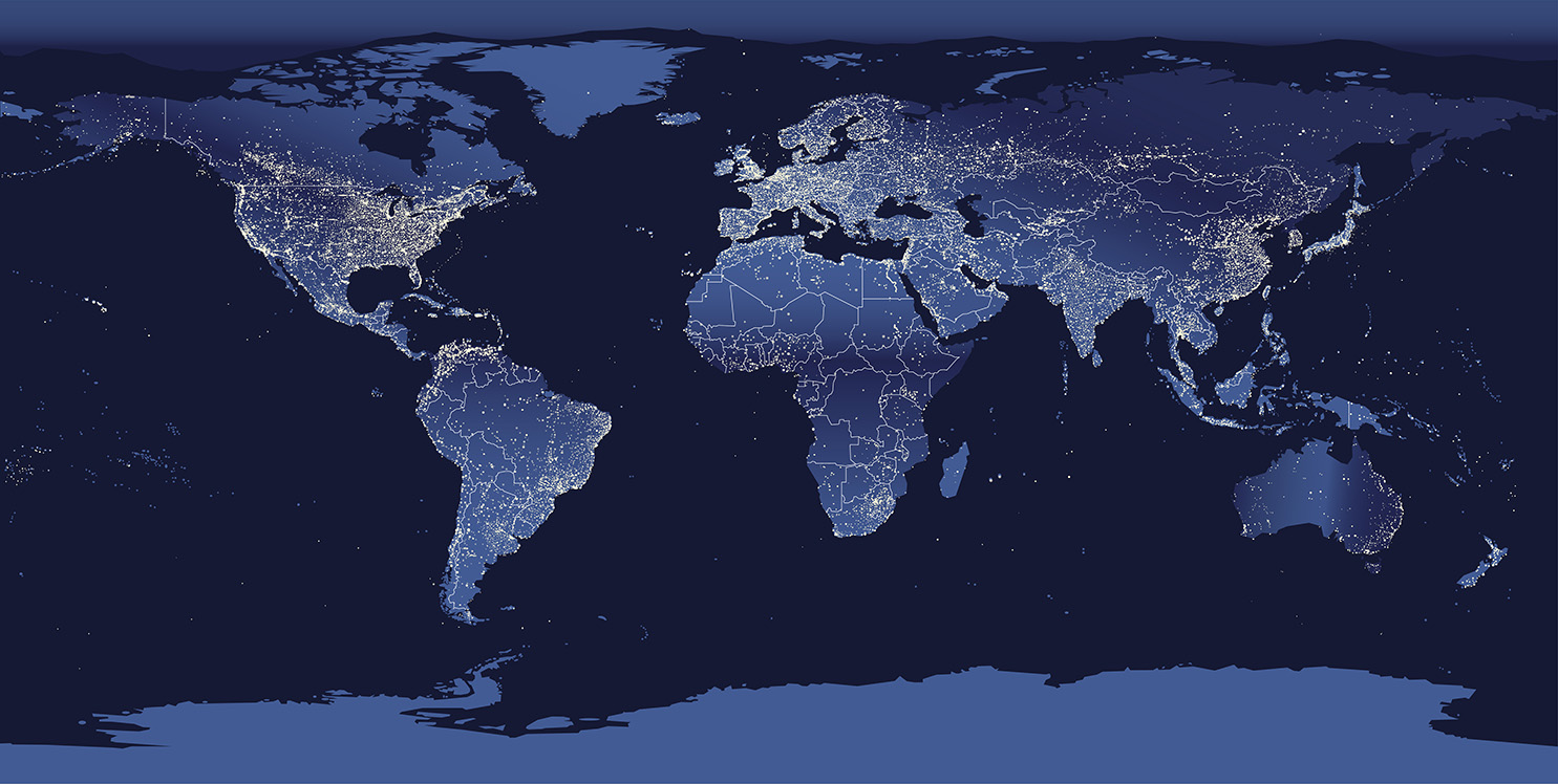 World Map (Earth at Night)